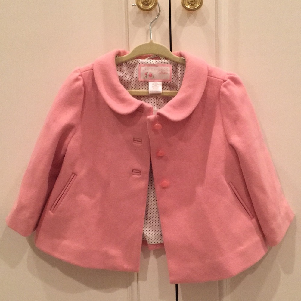 Janie and Jack pink coat, 12-24 mo NWT